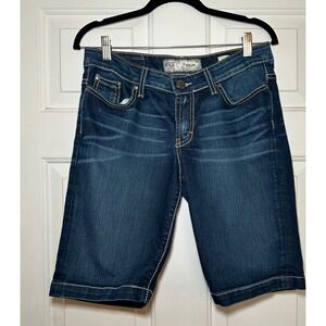 BKE Payton Denim‎ Shorts Women's Size 28 Dark Wash Bermuda